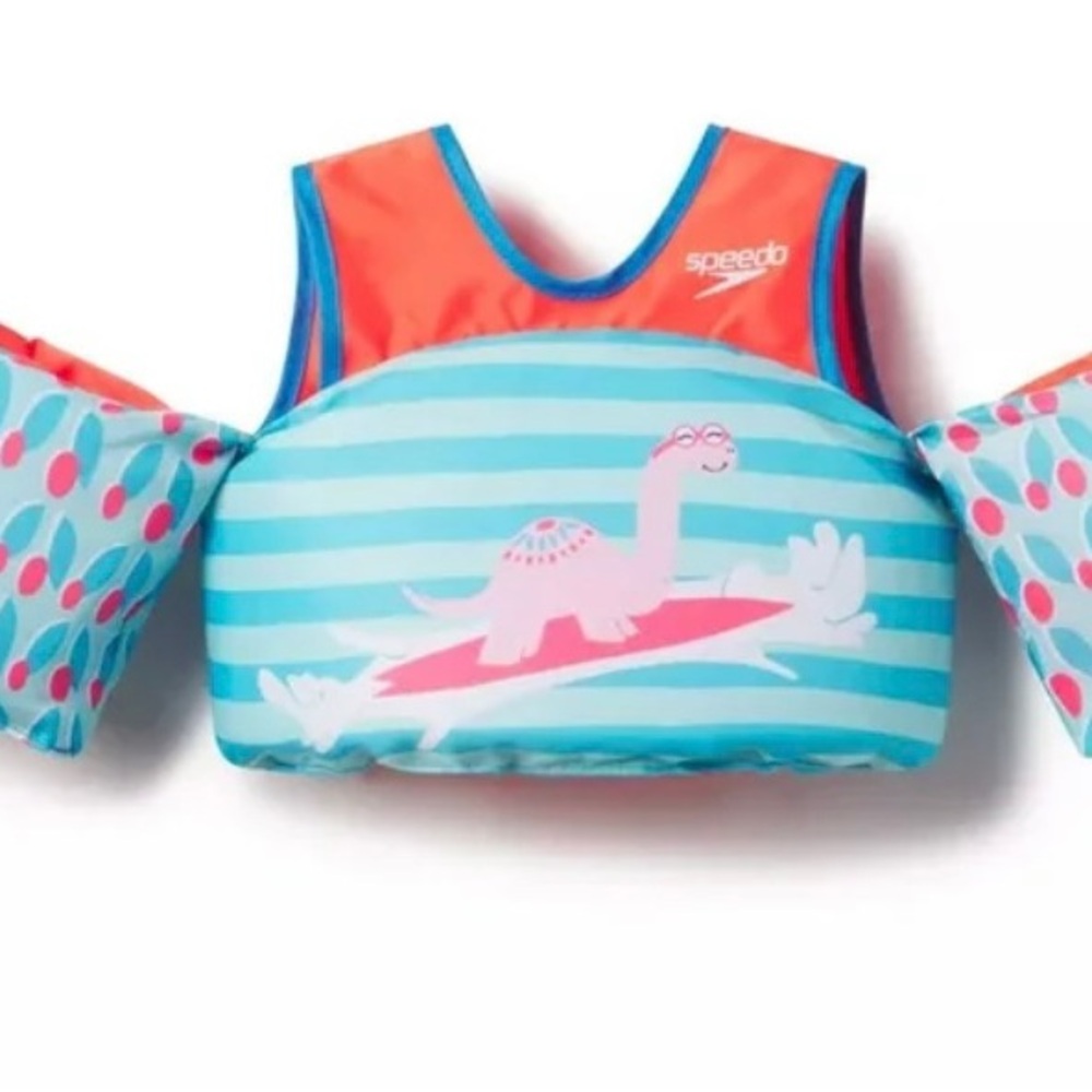 Speedo Splash Jammer Life Jacket Vest With Arm Bands  - Wt. 33-55 Lbs NEW!!